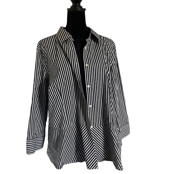 Lauren Ralph Lauren Tops - Lauren (RL) Adorable Striped Button Up Shirt- Plus Size 16